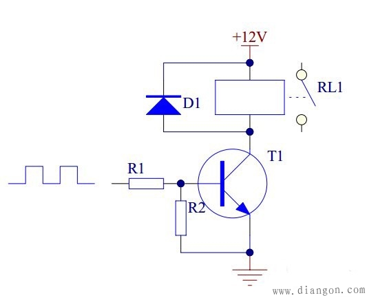 继电器晶体管驱动驱动电路