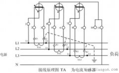 三相三线式和三相四线式电度表经电流互感器接线原理图