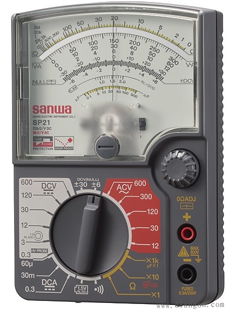 指针式万用表结构和对电流、电压的测量方法
