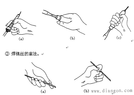 电烙铁焊接方法和技术要领