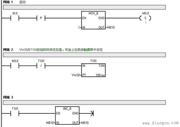 西门子PLC和触摸屏顺序随机控制8个指示灯