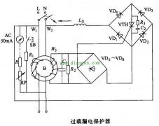 漏电保护器过载保护电路原理图解