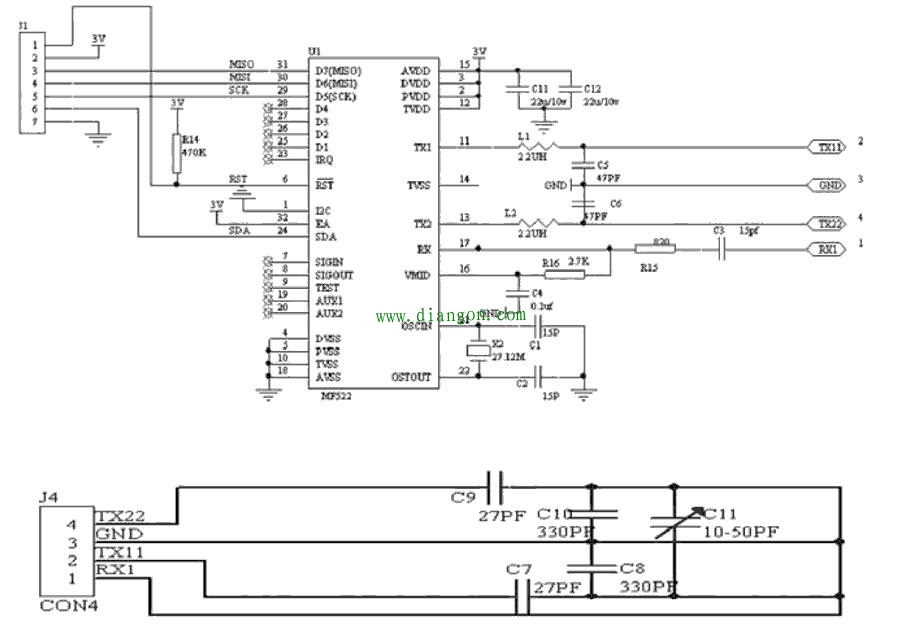 MSP430F413单片机和MFRC522射频芯片的低功耗非接触式射频读写器设计