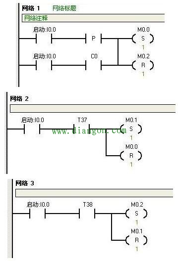 西门子plc彩灯循环控制编程设计