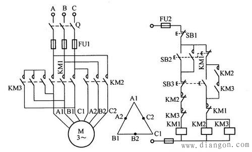 双速电动机控制电路图 双速电动机控制电路图