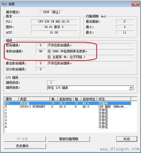 西门子S7-200下载程序报错:009D,非法SDB参数 西门子S7-200下载程序报错:009D,非法SDB参数