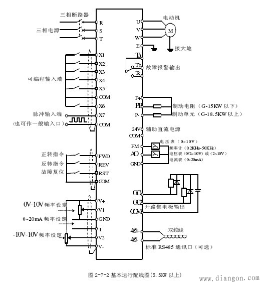 变频器接线图和工作原理