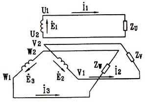 三相星形电源的联接