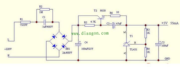 五款直流稳压电源电路图 五款直流稳压电源电路图