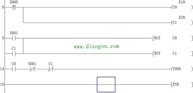 三菱plc基本指令编程-累计按钮通断次数的梯形图程序