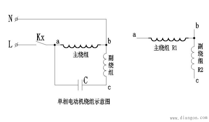 单相电动机主副绕组判定方法 单相电动机主副绕组判定方法