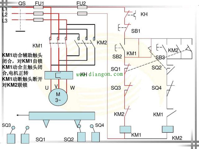 自动往返控制电路图