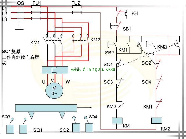 自动往返控制电路图
