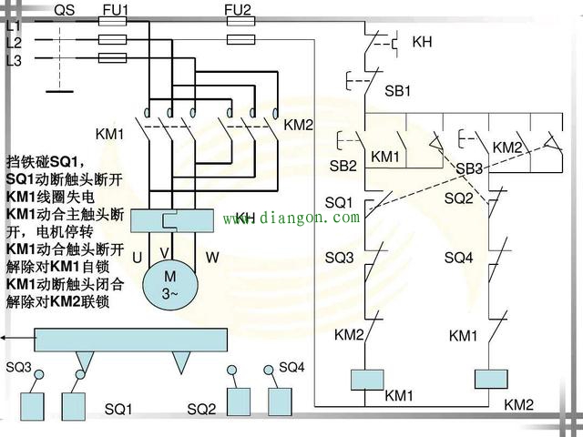 自动往返控制电路图