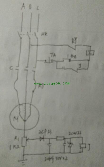 简单的电动机断相保护器