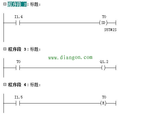 STEP7在LAD中使用定时器触点和线圈编程方法