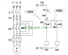 电动机正反转控制的继电器线路图