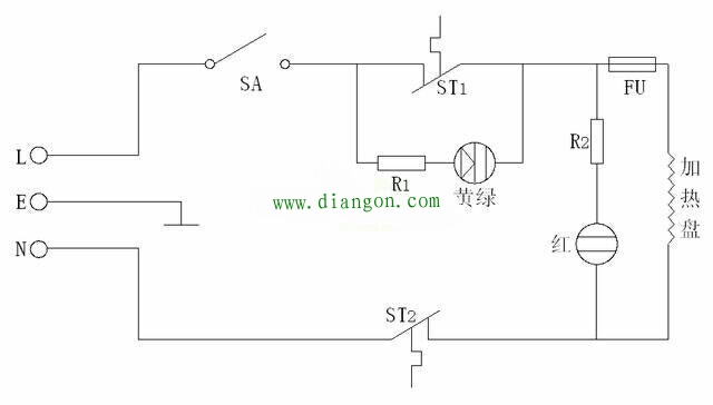 电热水壶内部电路原理图及故障维修方法
