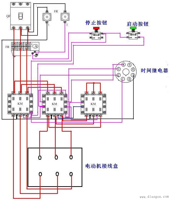 带有延时启动的星角接启动方法