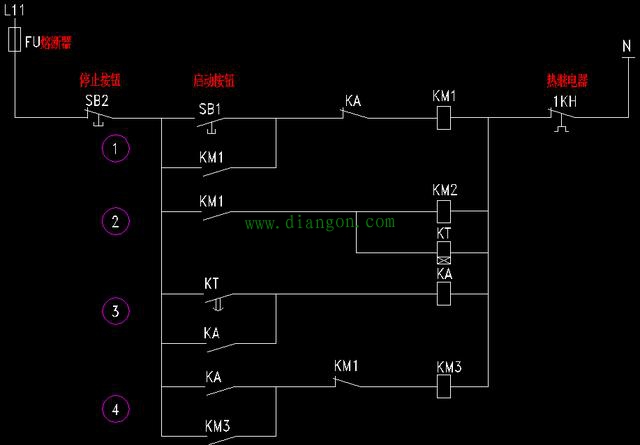 电动机自耦降压起动的一种简单控制方法图解