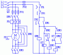 采用时间继电器的Y-△降压起动控制电路原理图解