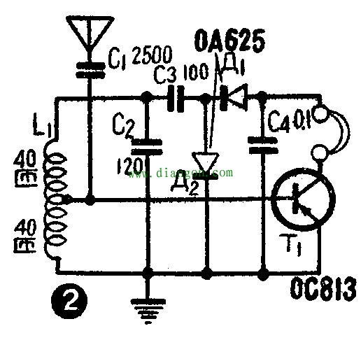 无电源晶体管收音机电路图原理图解 无电源晶体管收音机电路图原理图解