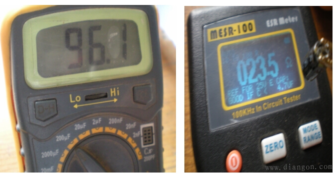 变频器电容器的交流电阻