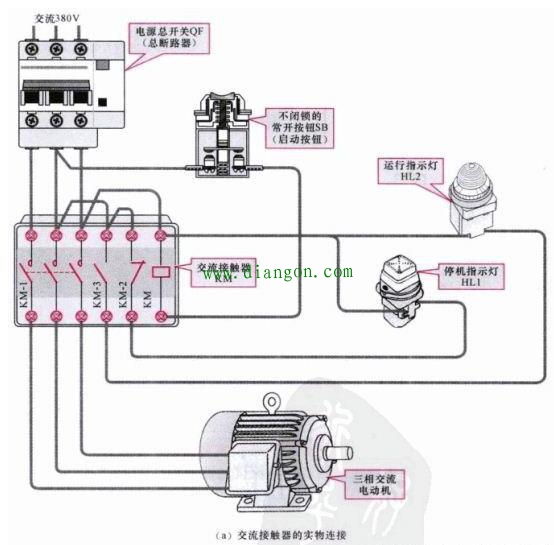 交流接触器作用原理及控制关系图解