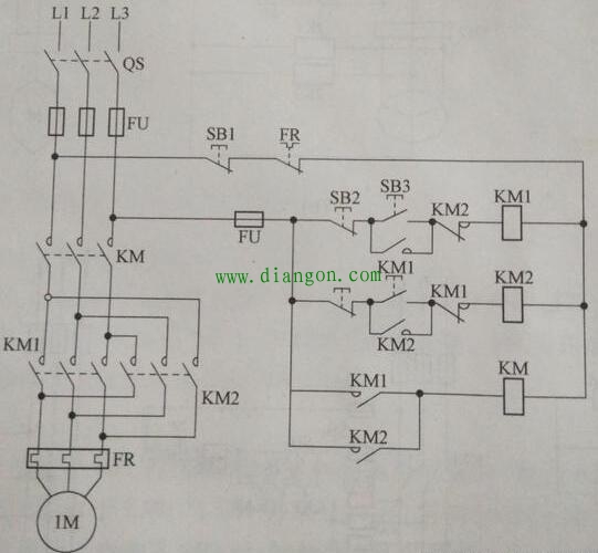 大容量电动机正反转控制电路 看看有没有什么不一样？