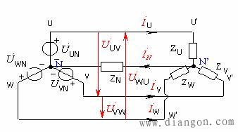 三相对称负载星形 三相对称负载星形