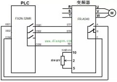 变频器开关量输出端子与PLC开关量输入端子连接方法