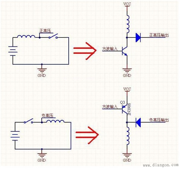 电感式DC-DC升压器原理