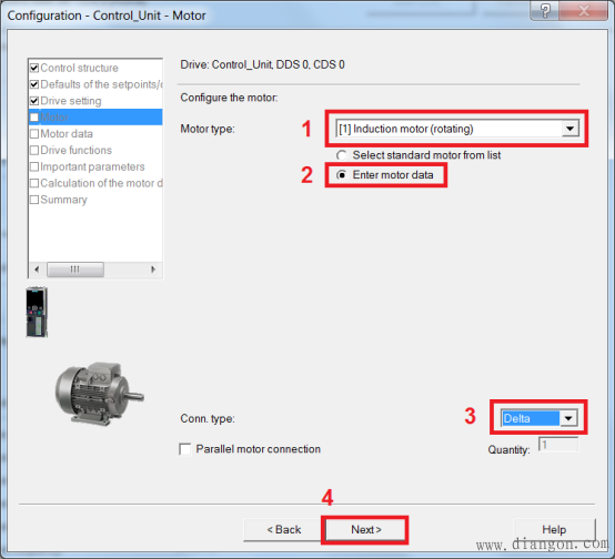 使用STARTER调试工具设置固件版本为4.6的变频器87Hz特性的参数