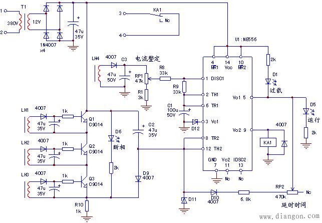 电动机保护器电路原理分析和维修 电动机保护器电路原理分析和维修