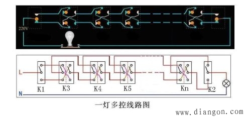 用二个双联开关做成一个双刀双掷开关方法图解 用二个双联开关做成一个双刀双掷开关方法图解