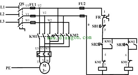 电动机正反转控制电路编号原则 电动机正反转控制电路编号原则