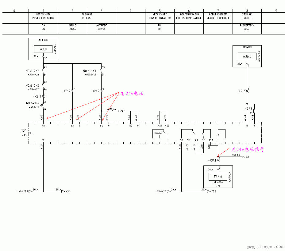 611u变频器的-x111端子排的72号端子内部继电器未闭合是什么原因？