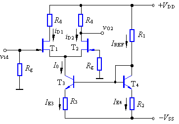FET差分式放大电路