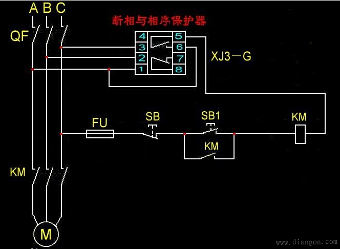 相序保护器接线图_相序保护器操作指南