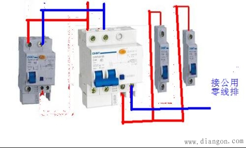 家用漏电断路器接线图
