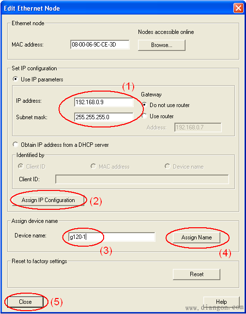 西门子G120变频器如何设置IP地址