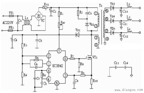 PWM开关电源集成控制IC-UC3842工作原理