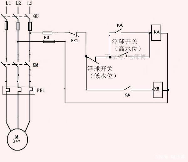 水池水泵自动抽水控制电路，简单实用，电工电子实践，不要错过！
