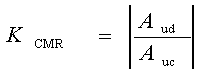 共模抑制比