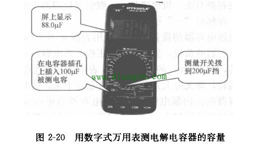 电解电容器万用表检测方法图解