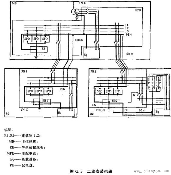 电涌保护器接线图