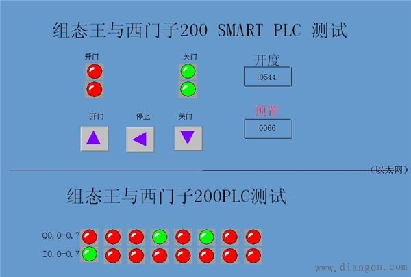 组态王同时与西门子200PLC及西门子200SMART PLC进行通信