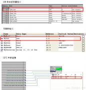 在CFC中，如何将DB块中的变量连接到块引脚？