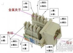 电脑网线接线图_网线接线盒接法图解