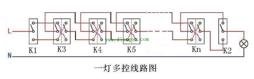 双控开关和多控开关电路接线图详解
